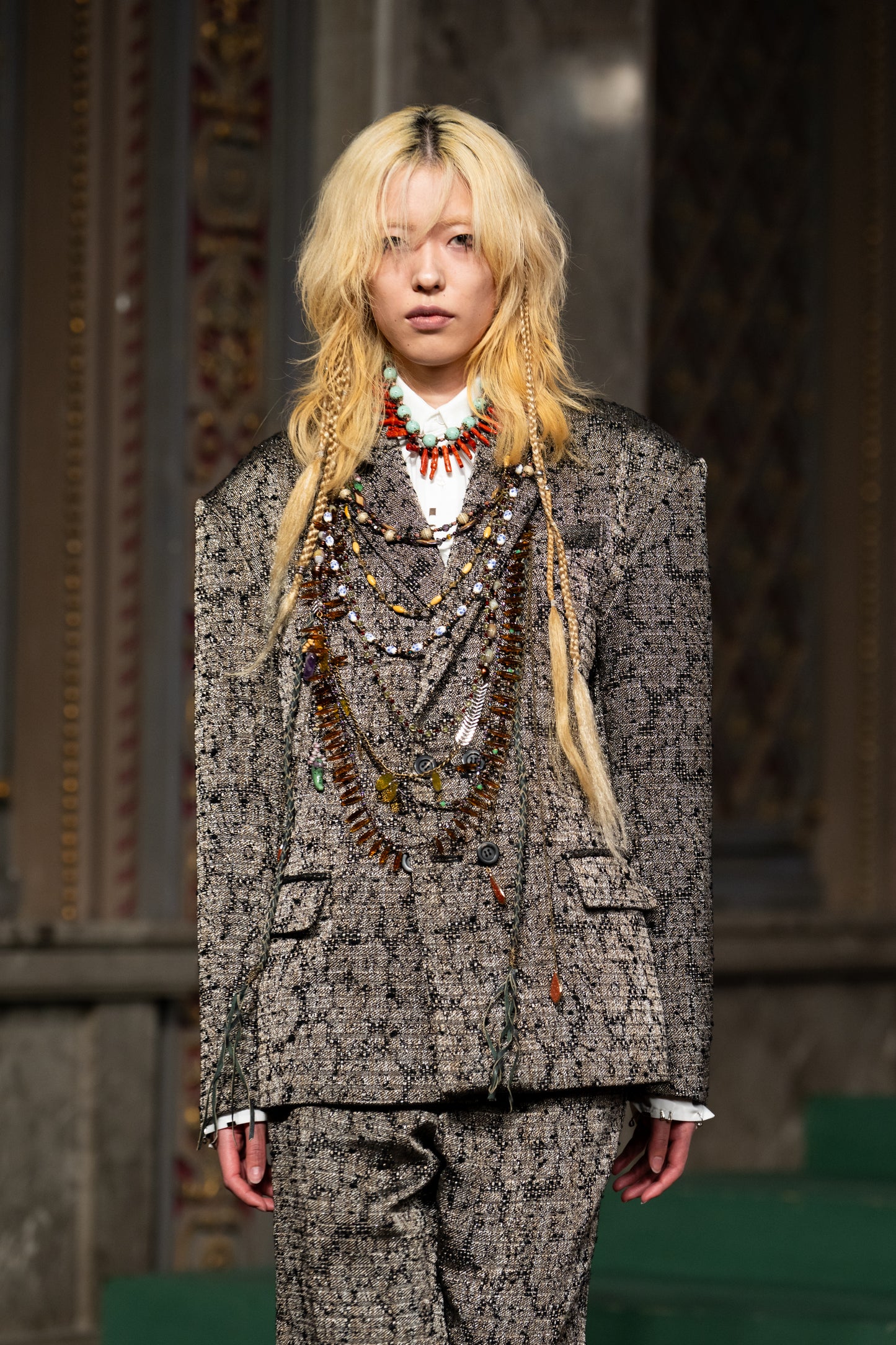 flower lame jacquard jacket【Delivery in September 2026】
