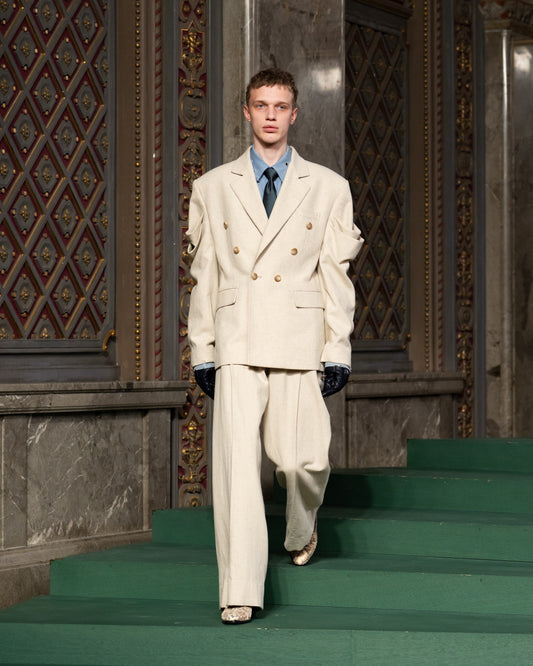 wool linen straight pants【Delivery in August 2026】