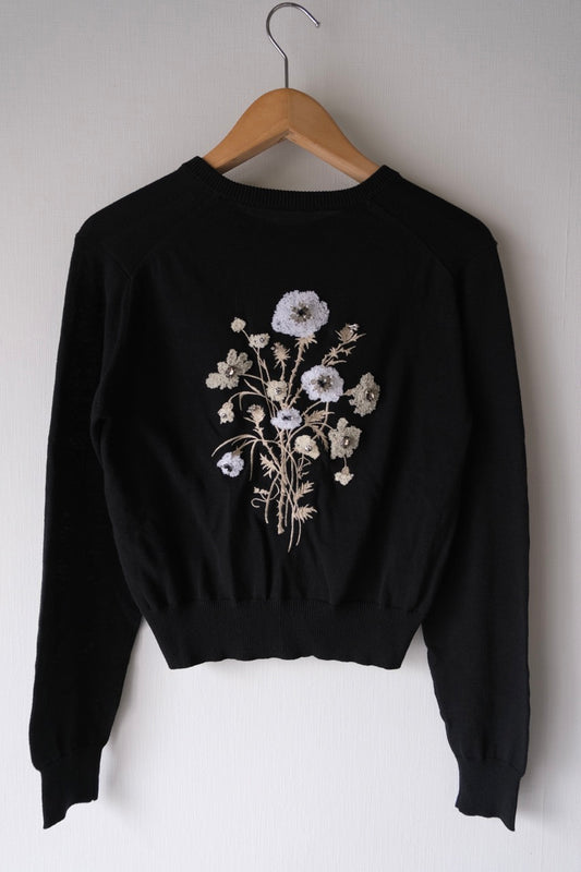 wild bloom beads embroidery cardigan Black【Delivery in February 2026】