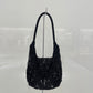 Black scale braid embroidery mini bag【Delivery in August 2025】