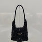 Black scale braid embroidery mini bag【Delivery in August 2025】