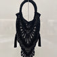 Black scale braid embroidery bag【Delivery in August 2025】