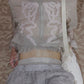 fuzzy lace layered half pants Khaki【Delivery in January 2026】