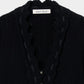 lace crochet knit ribbon cardigan Black【Delivery in August 2026】