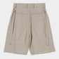piercing stripe cross tack half pants Greige【Delivery in July 2026】