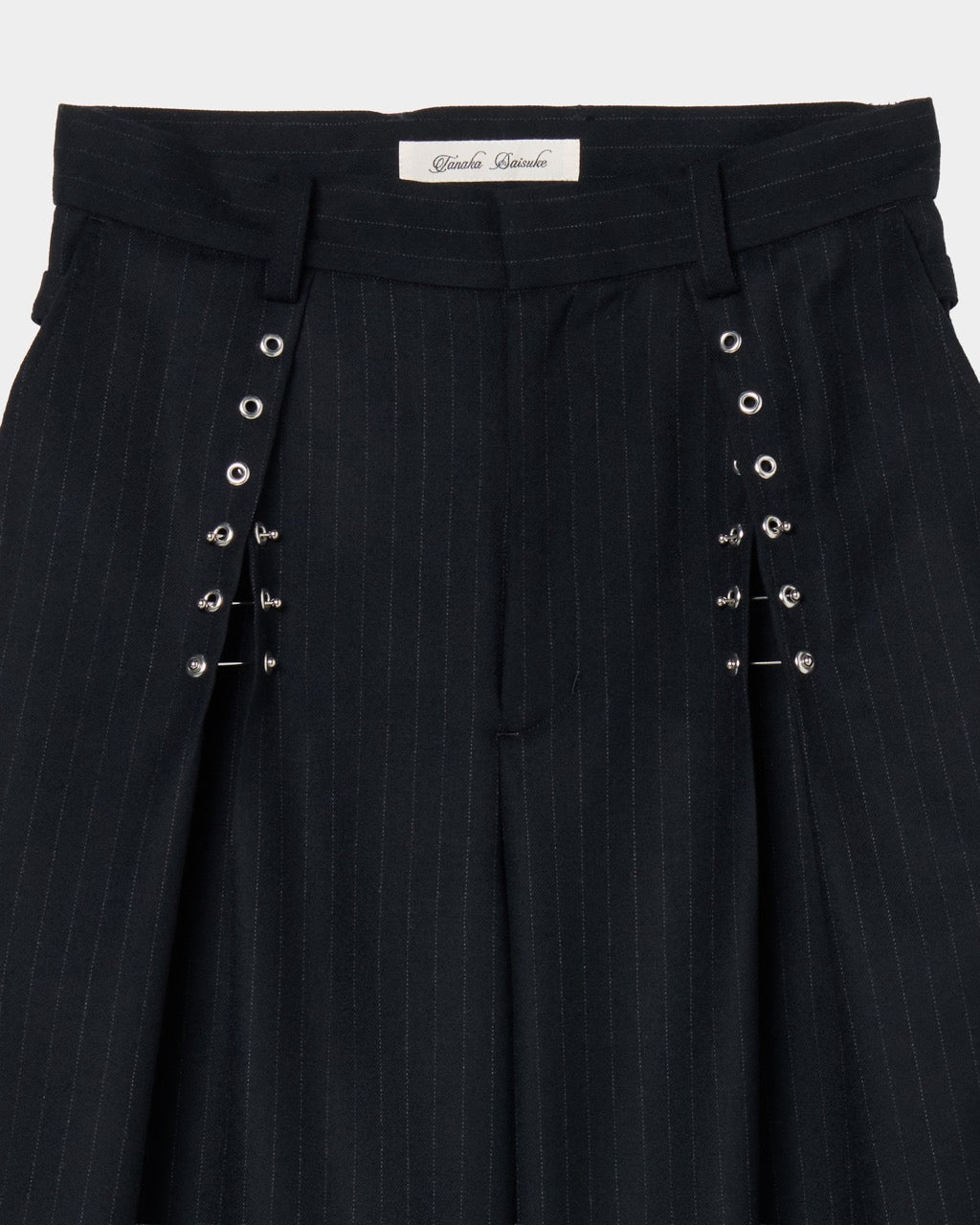 piercing stripe cross tack pants Black【Delivery in July 2026】