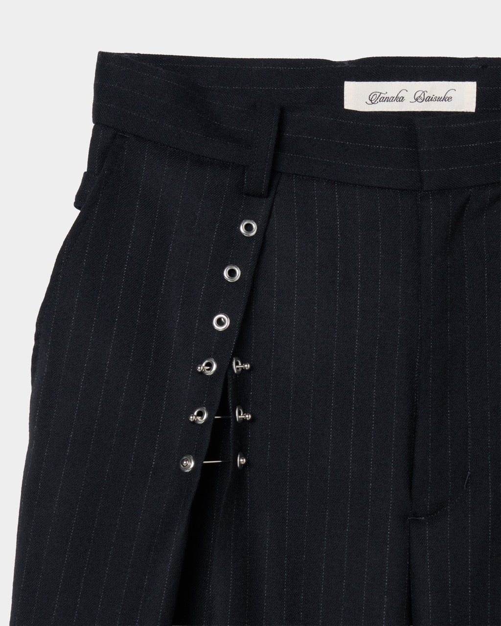 piercing stripe cross tack pants Black【Delivery in July 2026】