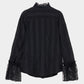 lace cuffs tack blouse Black【Delivery in June 2026】