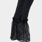 lace cuffs tack blouse Black【Delivery in June 2026】