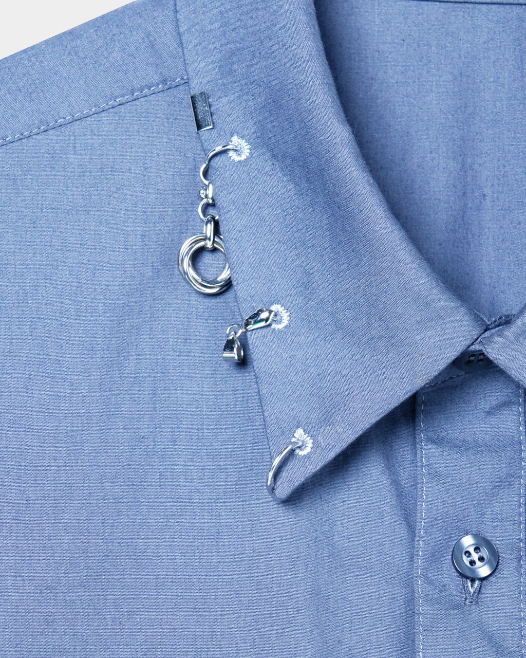 body piercing shirt Blue【Delivery in July 2026】