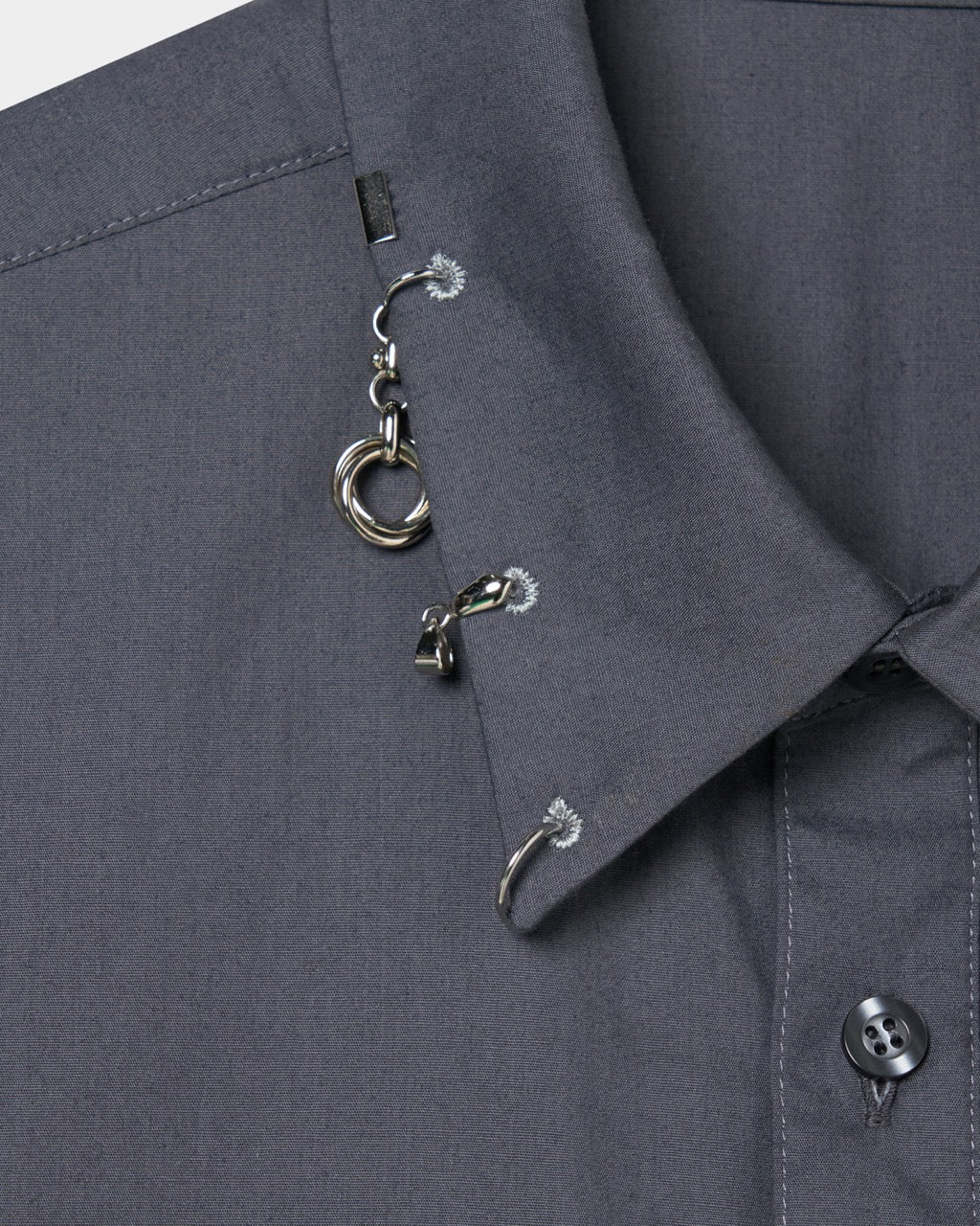body piercing shirt Gray【Delivery in July 2026】