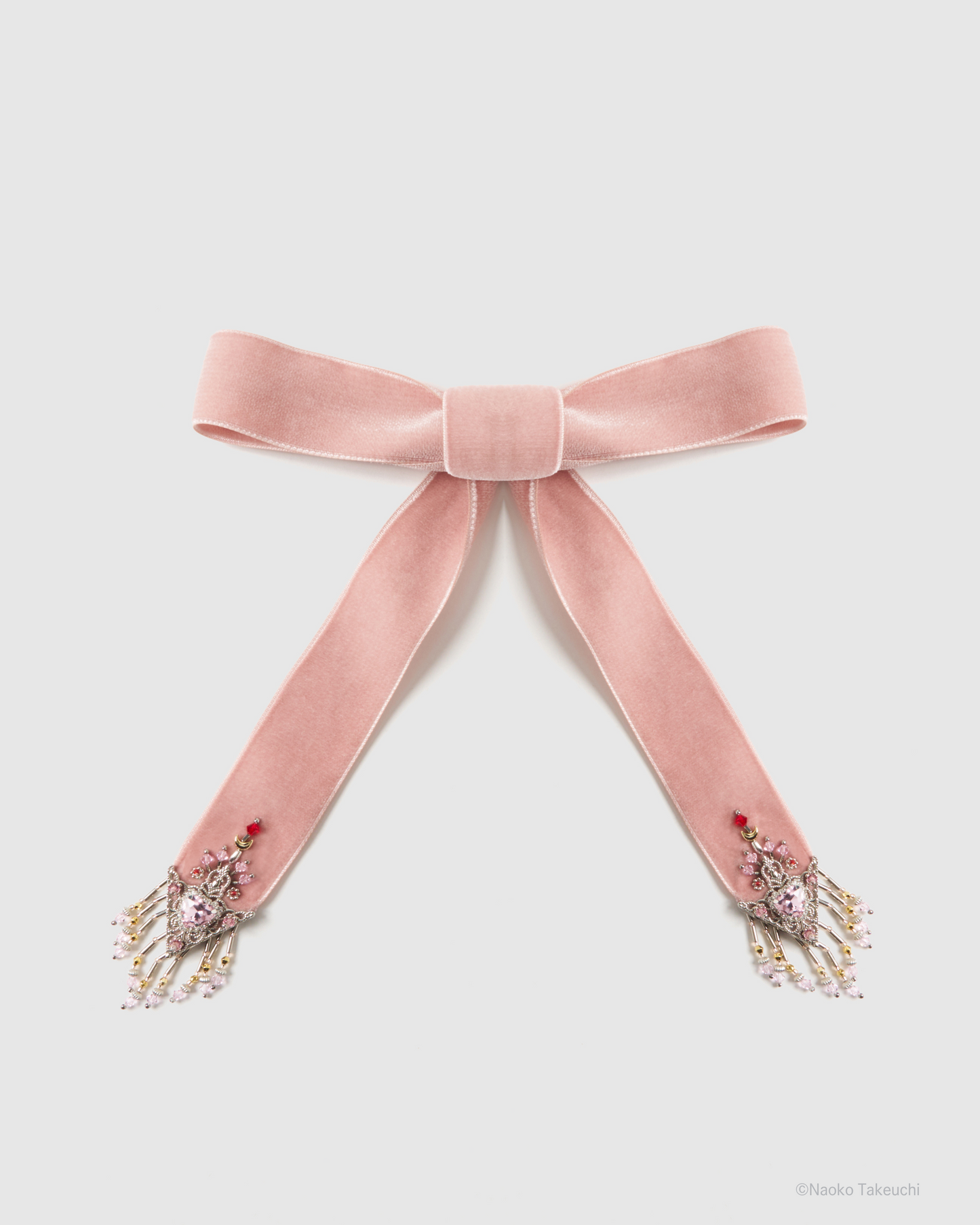 Sailor Chibi Moon crystal silver tip velvet long ribbon【stock】