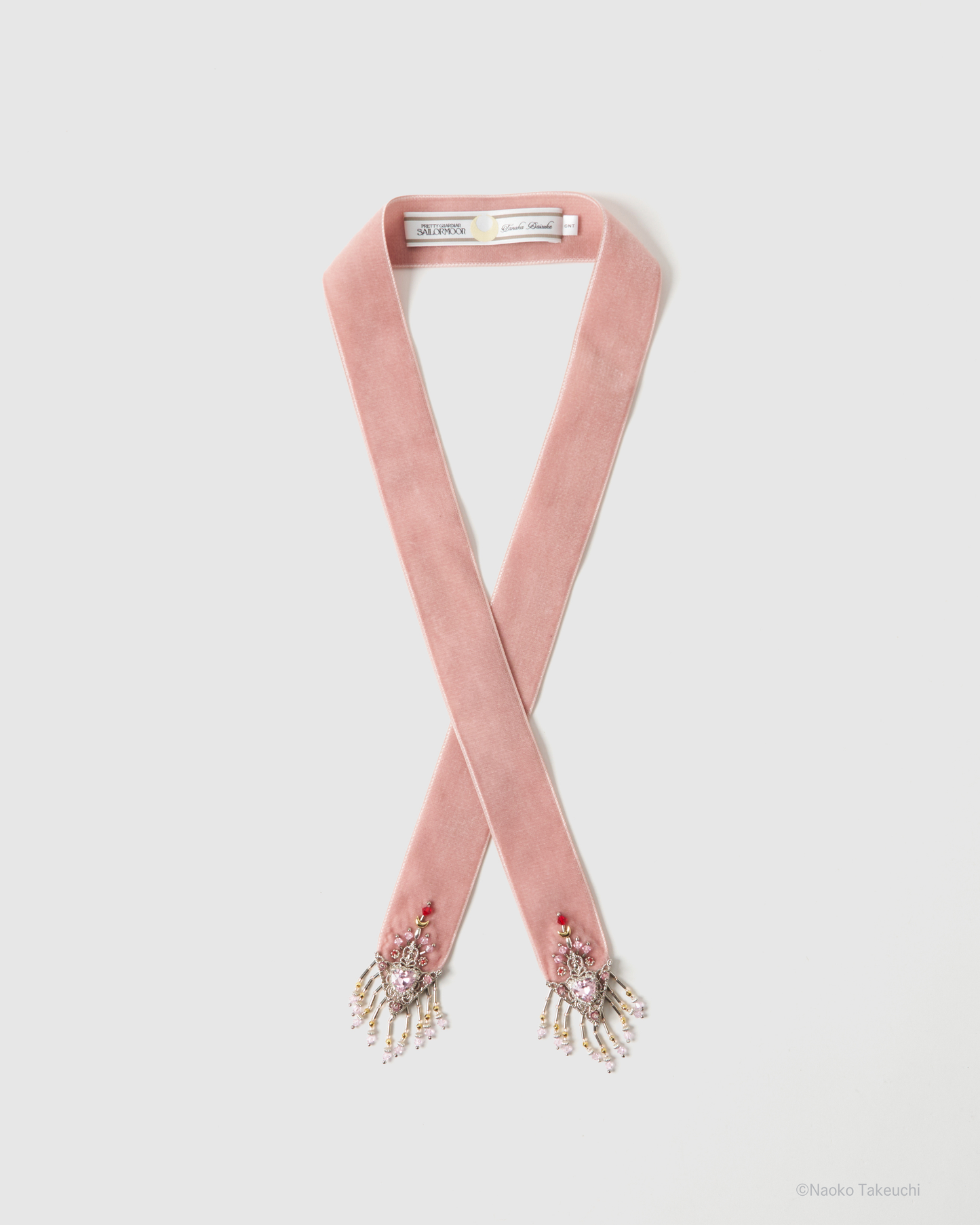 Sailor Chibi Moon crystal silver tip velvet long ribbon【stock】