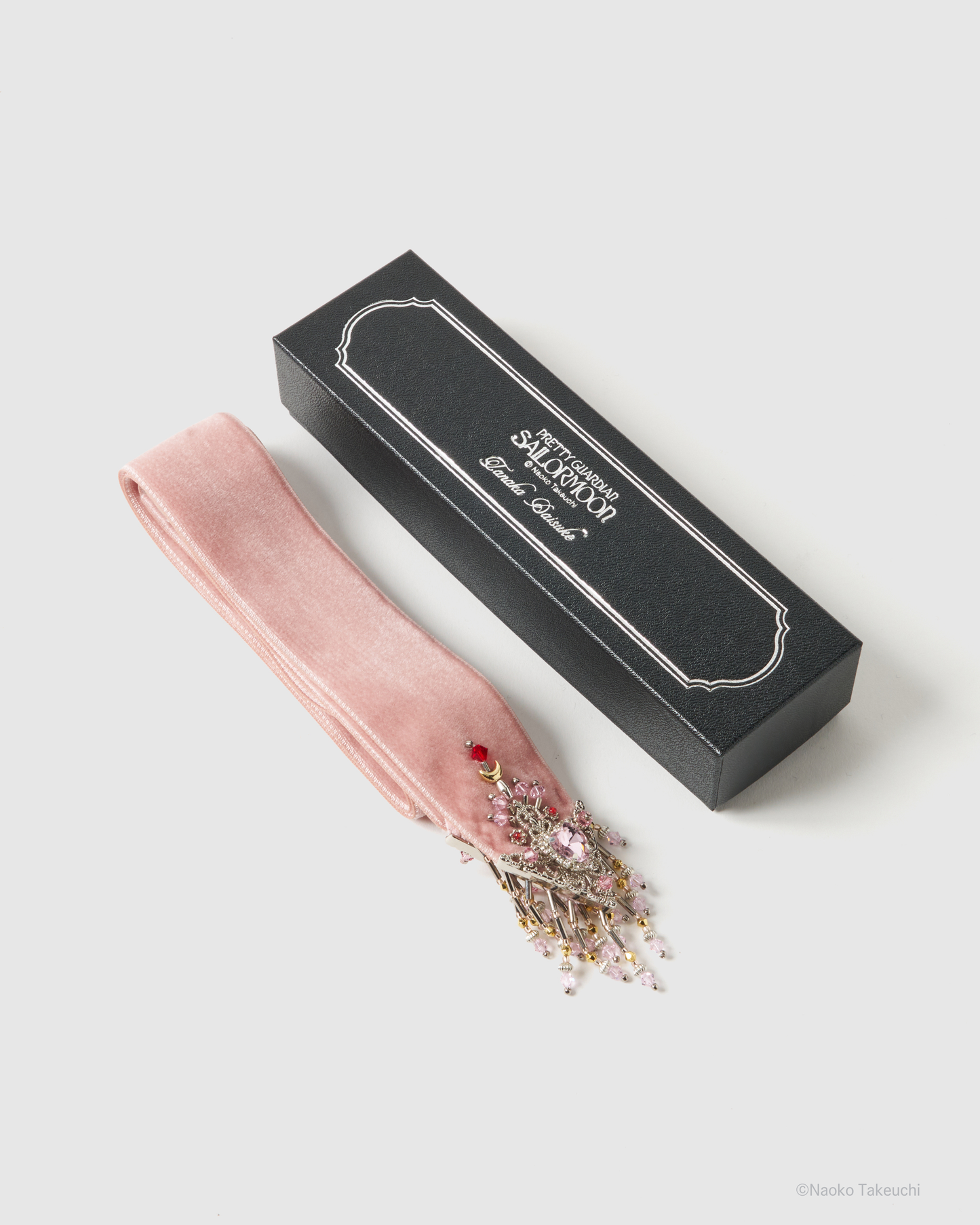 Sailor Chibi Moon crystal silver tip velvet long ribbon【stock】