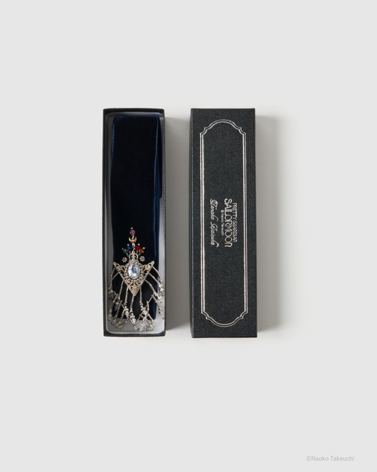 5 Sailor Guardians crystal silver tip velvet long ribbon【Delivery in September 2026】