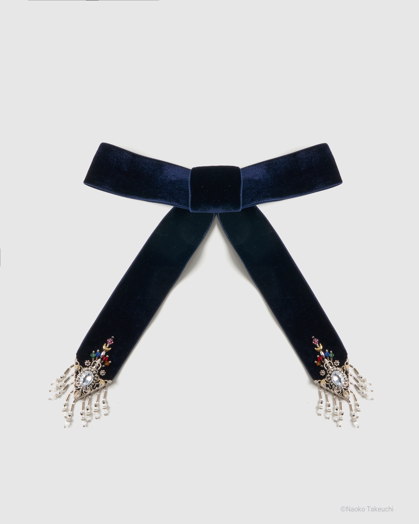 5 Sailor Guardians crystal silver tip velvet long ribbon【Delivery in September 2026】