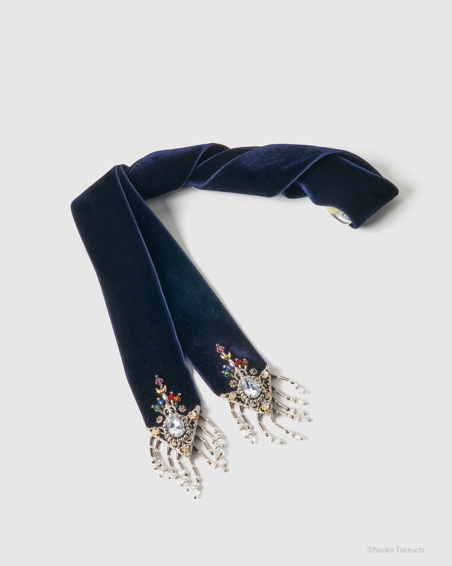 5 Sailor Guardians crystal silver tip velvet long ribbon【Delivery in September 2026】