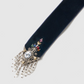 5 Sailor Guardians crystal silver tip velvet long ribbon【Delivery in September 2026】