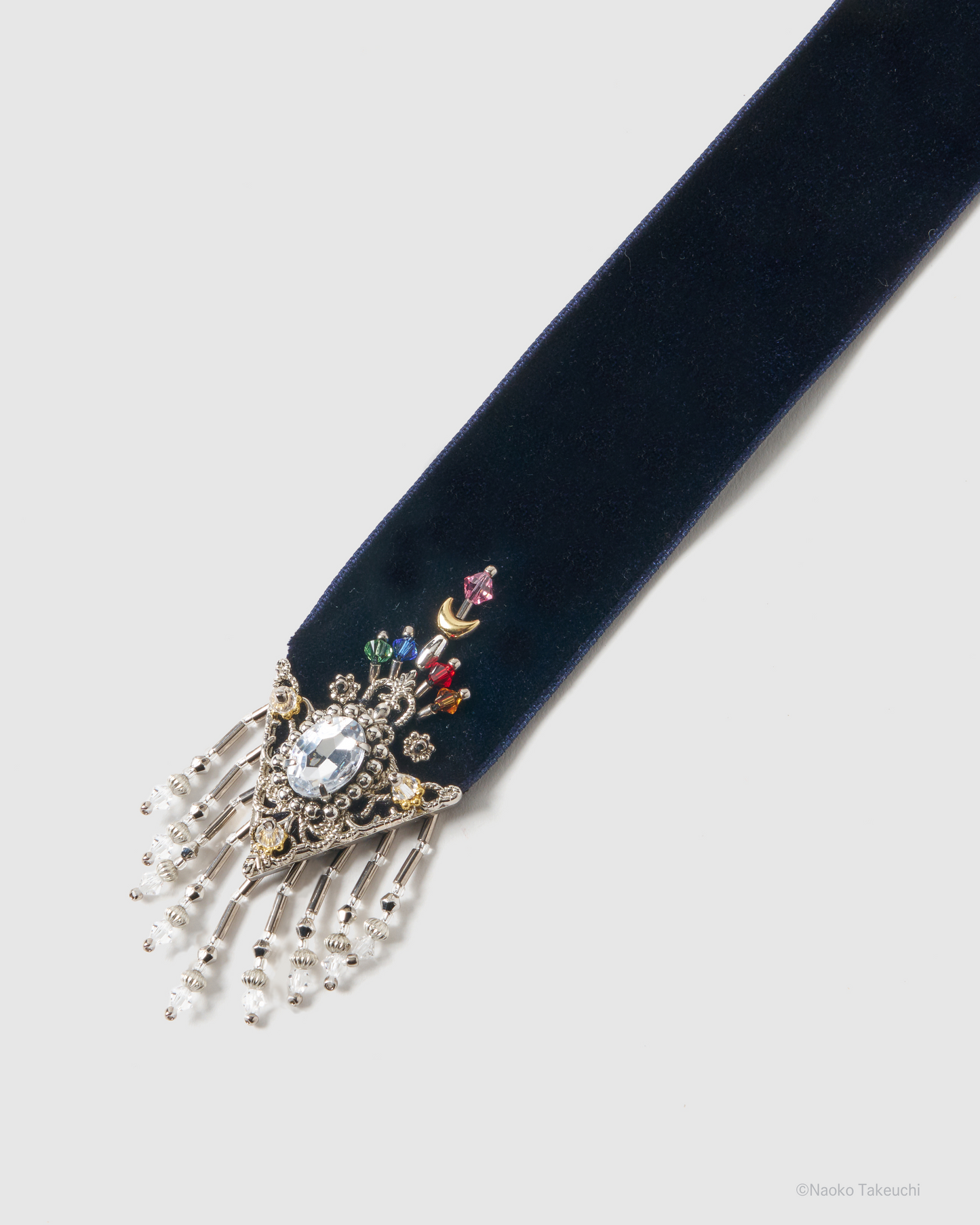 5 Sailor Guardians crystal silver tip velvet long ribbon【Delivery in September 2026】