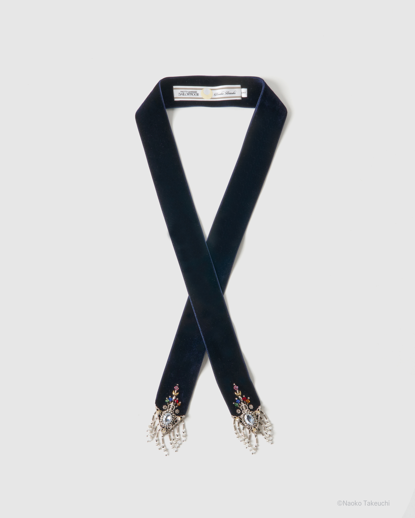 5 Sailor Guardians crystal silver tip velvet long ribbon【Delivery in September 2026】