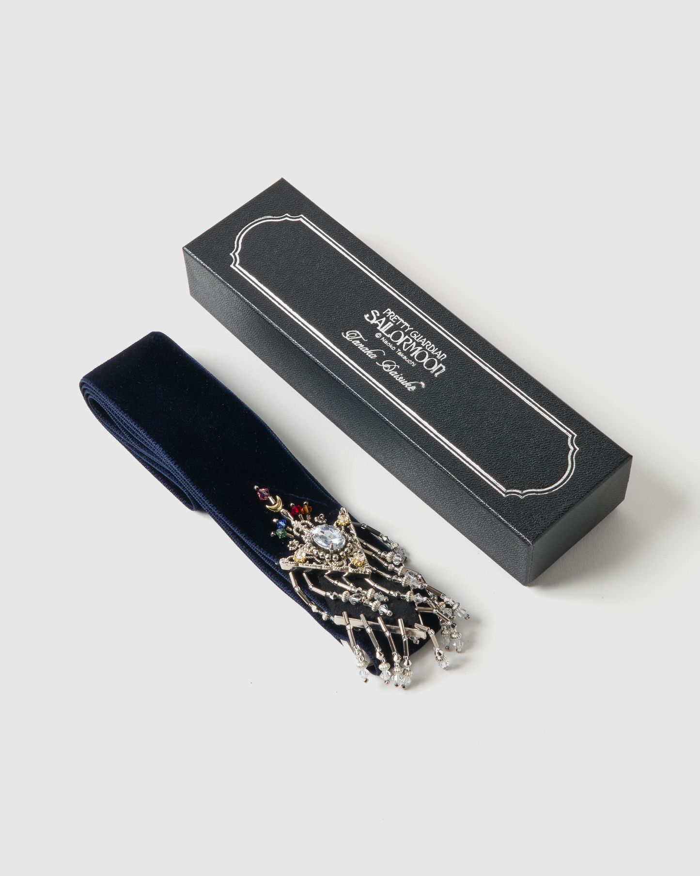 5 Sailor Guardians crystal silver tip velvet long ribbon【Delivery in September 2026】
