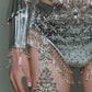crystal fringe silver armcover【Delivery in August 2025】