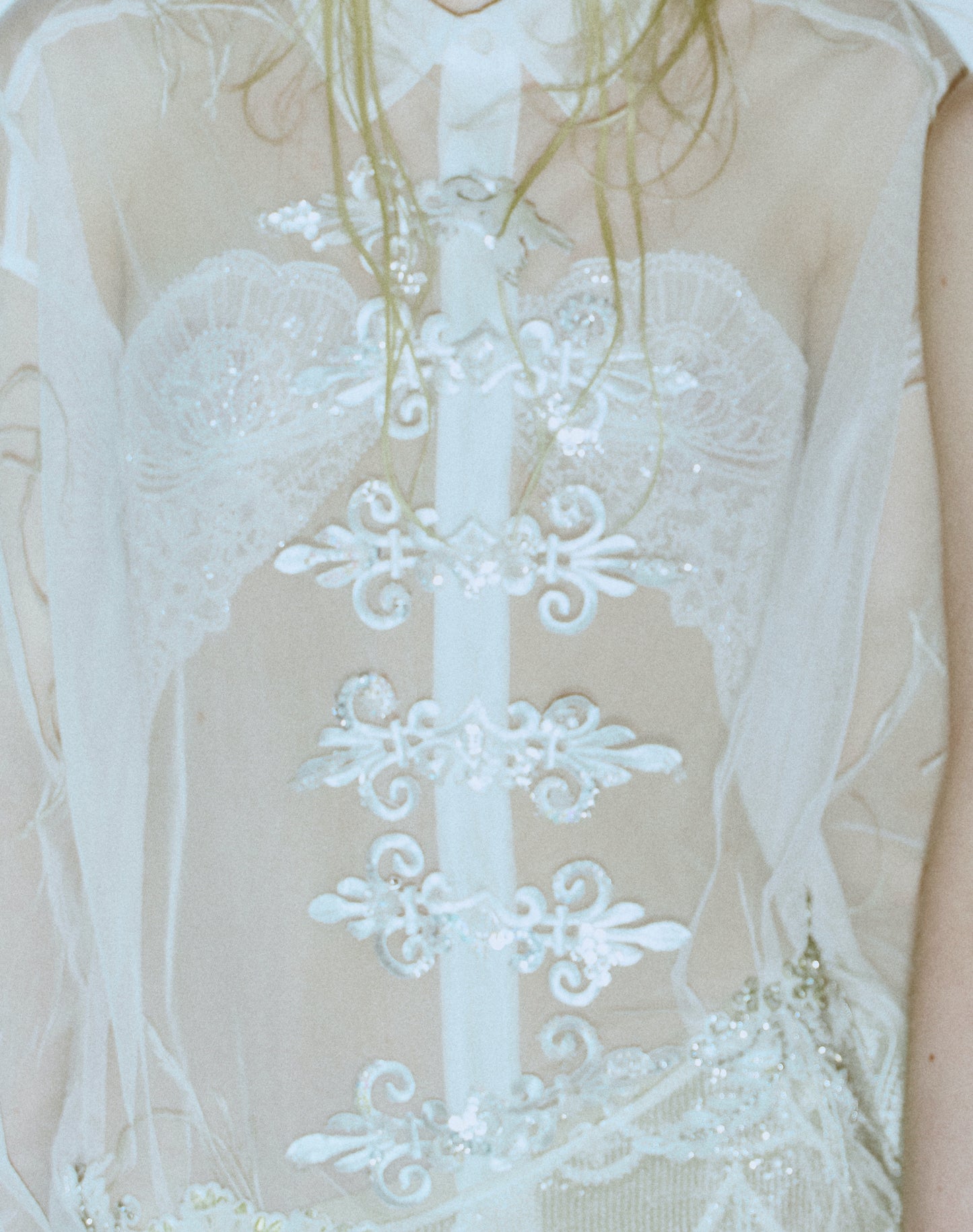 white beads shell bra【Delivery in March 2025】