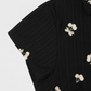 cherry embroidery half sleeve shirt Black【Delivery in September 2026】