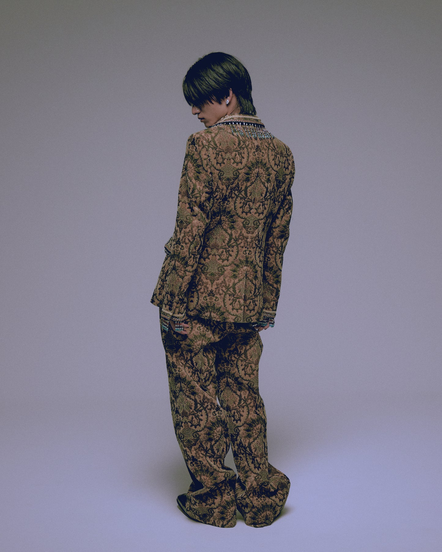 arabesque jacquard pants Camel【Delivery in December 2023】
