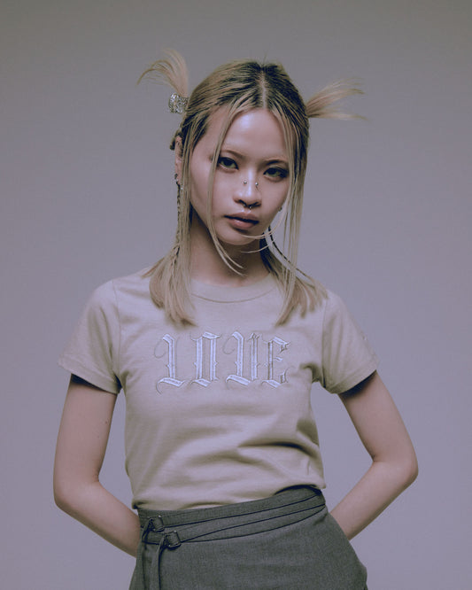 LOVE mini T-shirt Khaki【stock】