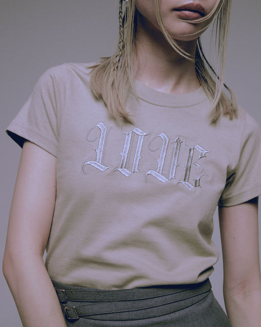 LOVE mini T-shirt Khaki【Delivery in September 2023】