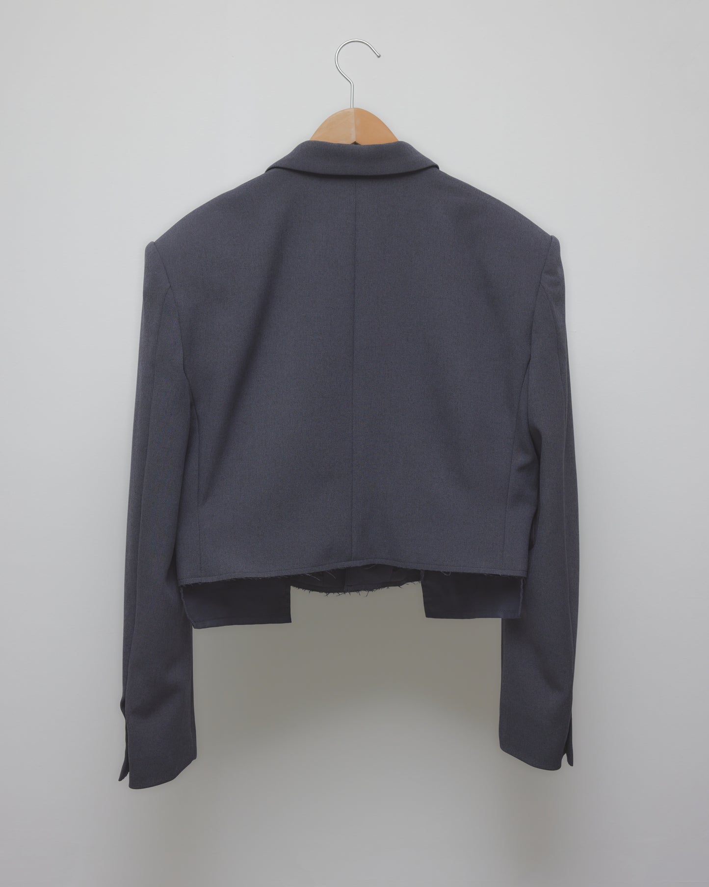 Stripe lining cropped jacket Gray【Delivery in January 2027】