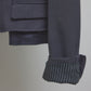 Stripe lining cropped jacket Gray【Delivery in January 2027】