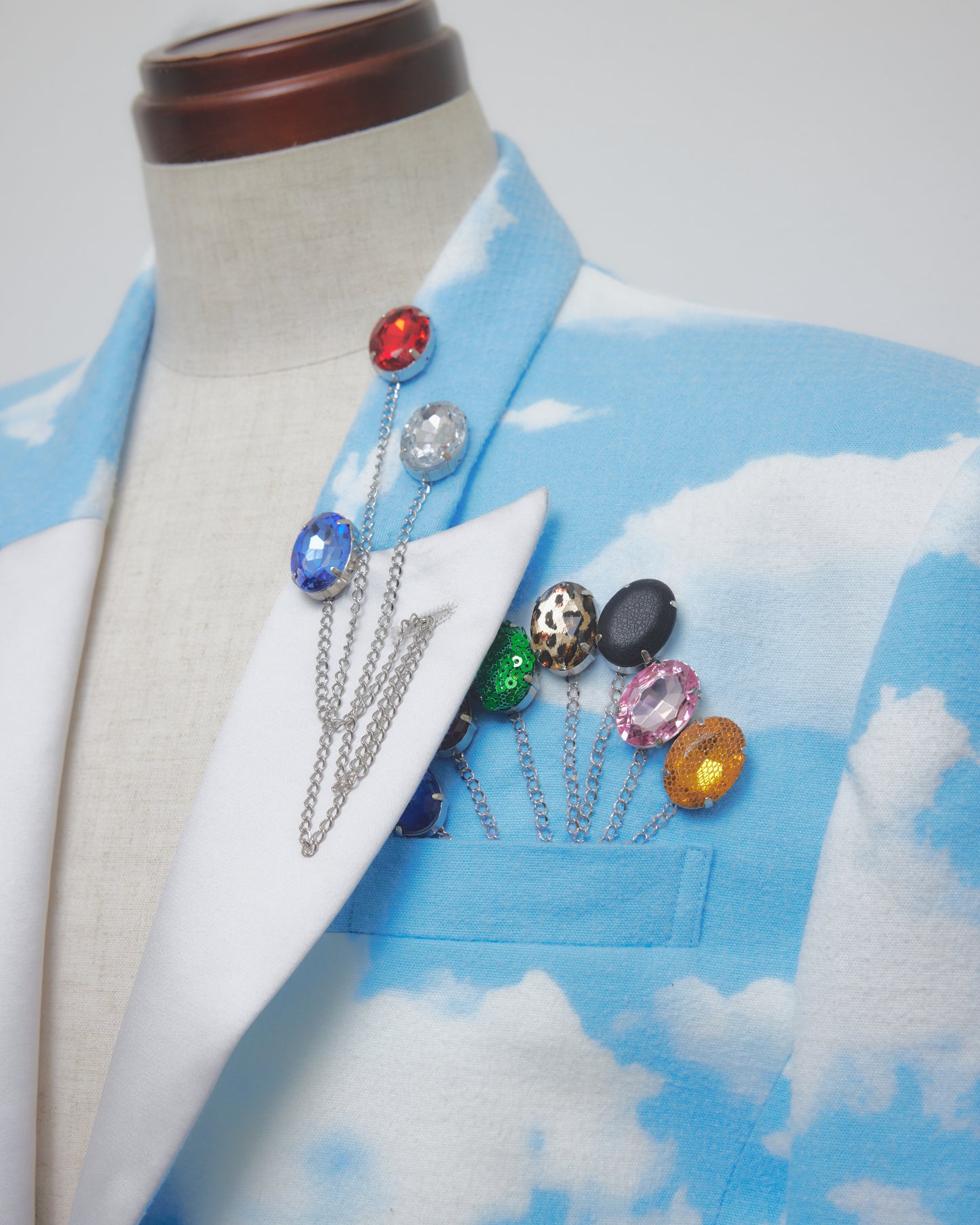 Sky print bijou baloon jacket【Delivery in February 2027】