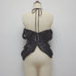 satin drape camisole tops Black【Delivery in February 2027】