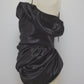 satin drape camisole tops Black【Delivery in February 2027】