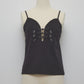 Metal china button camisole Black【Delivery in March 2027】