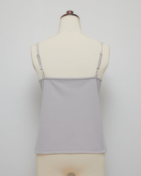 Metal china button camisole Greige【Delivery in March 2027】
