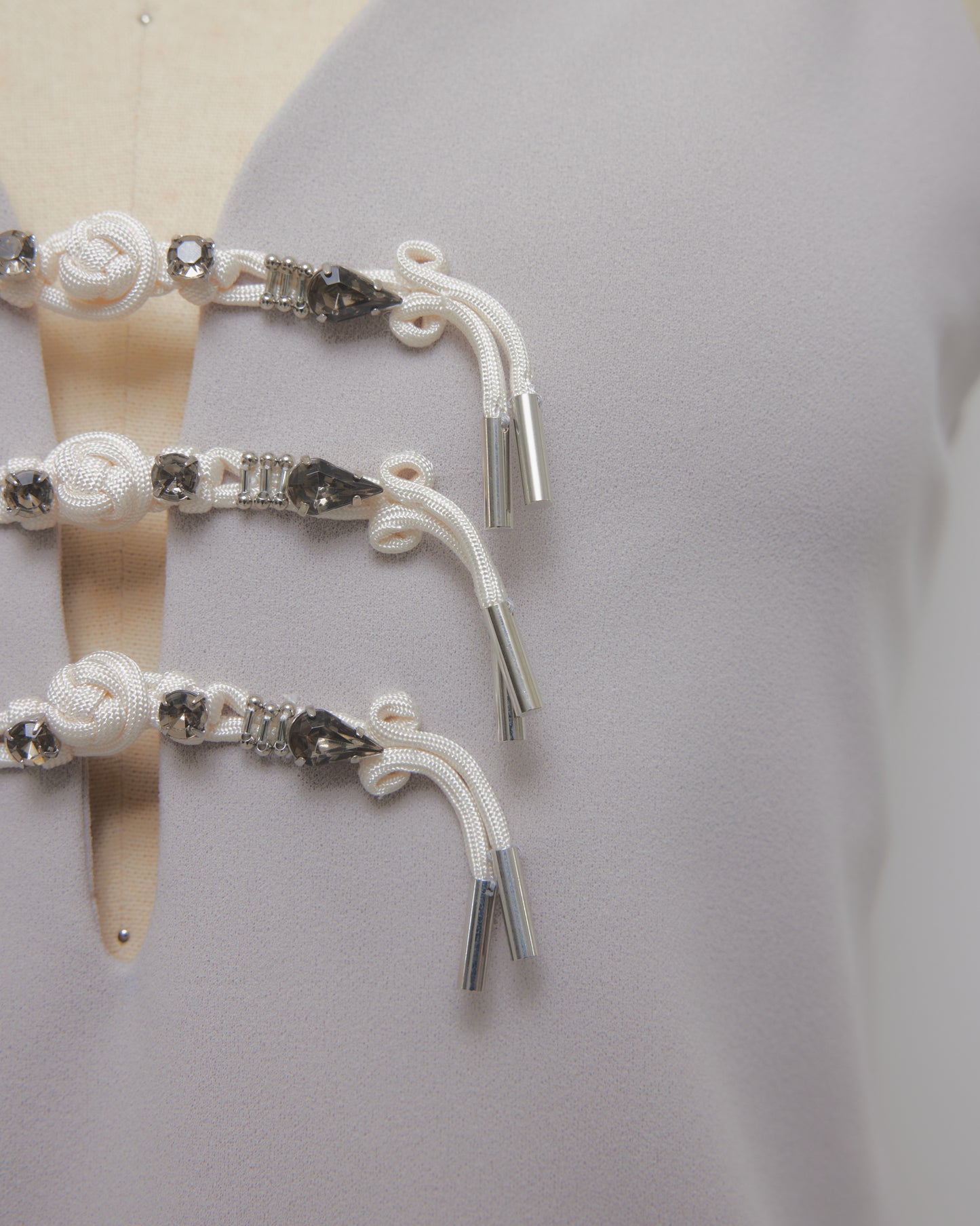 Metal china button camisole Greige【Delivery in March 2027】
