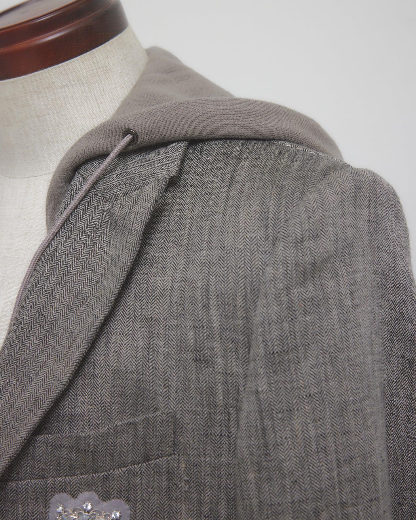 Double layer emblem jacket Gray【Delivery in January 2027】