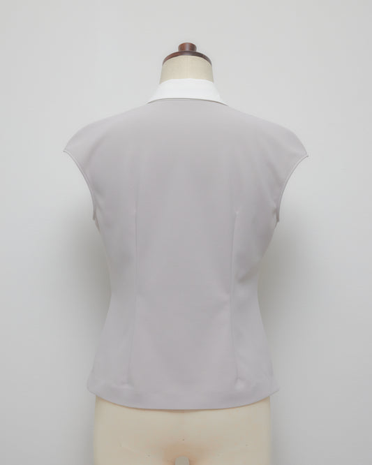 Lace bijou collar blouse Gray【Delivery in March 2027】