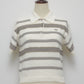 Lace border knit polo shirt Off white【Delivery in January 2027】