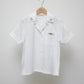 Lace bijou open collar shirt White【Delivery in March 2027】
