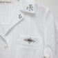 Lace bijou open collar shirt White【Delivery in March 2027】