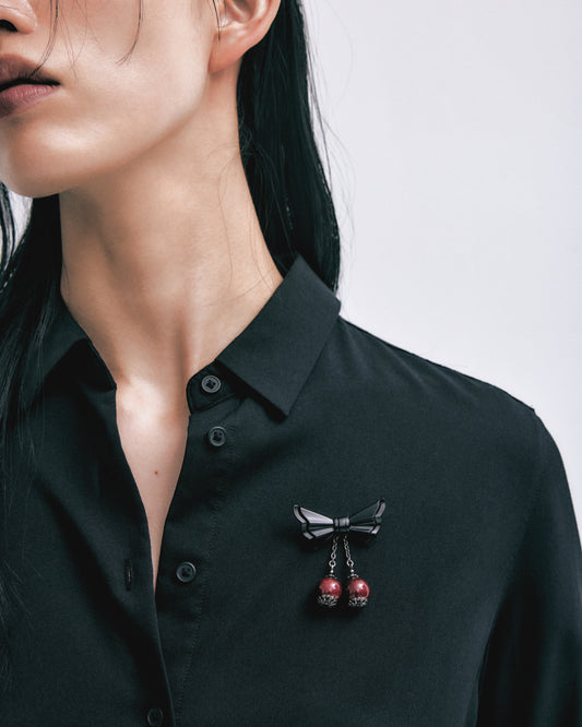 【POPUP店頭限定】Red cherry brooch【Delivery in February 2025】