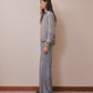 Silver foil print ornament denim pants Blue【Delivery in February 2027】
