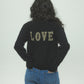 LOVE metal bolts cardigan Black【Delivery in September 2026】
