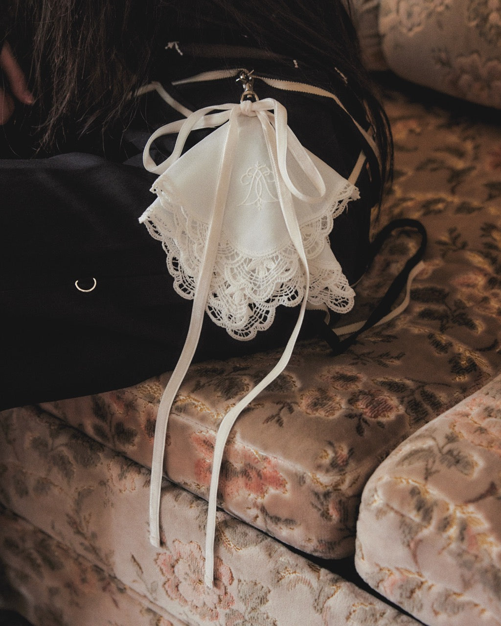 doily lace ribbon key charm【Delivery in March 2026】