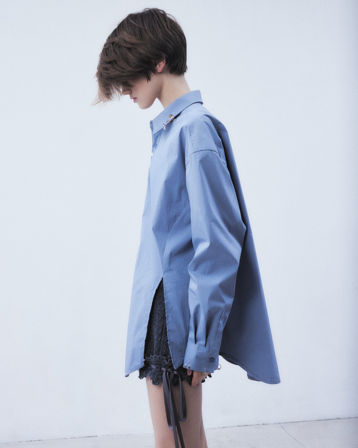body piercing shirt Blue【Delivery in July 2026】