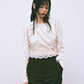 gather neck velour tops White【Delivery in February 2025】